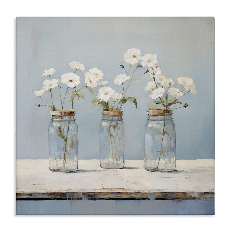 «Country Jar Bouquet Trio Canvas» par Arlington Prints, H 17 po x l 17 po