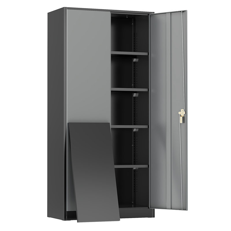Achyut Garage Storage Cabinets ( 72'' H x 36'' W x 18'' D ), Metal Tool Cabinet with 4 Adjustable Shelves and Lockable doors