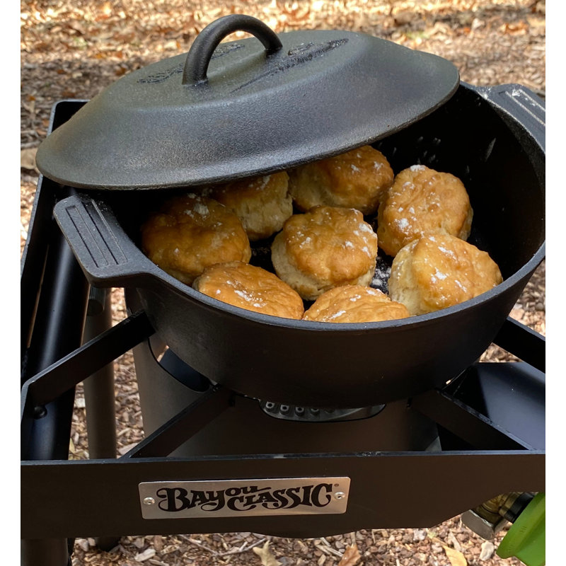 Black Cast Iron 4 Quart Round Casserole with Lid
