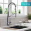 KRAUS Oletto Commercial Style Single Handle Pull Down Kitchen Faucet with QuickDock Top Mount Installation Assembly in Spot Free Stainless Steel-1112200447