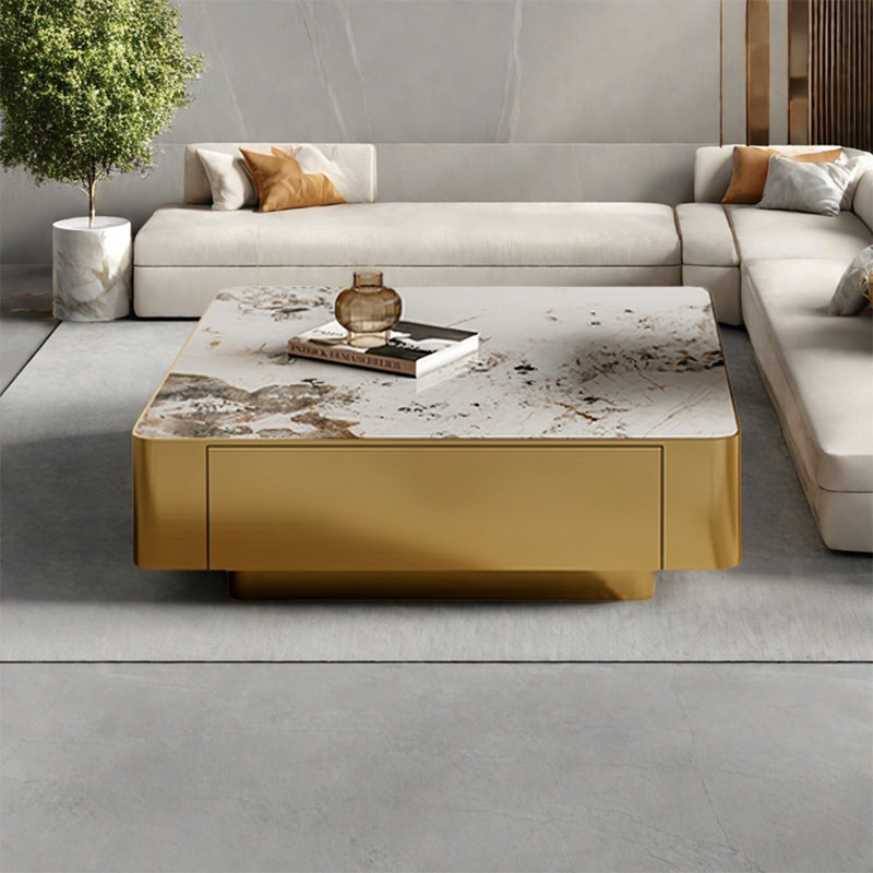 Table basse carrée Creative, H 13,8 po x L 35,4 po x l 35,4 po