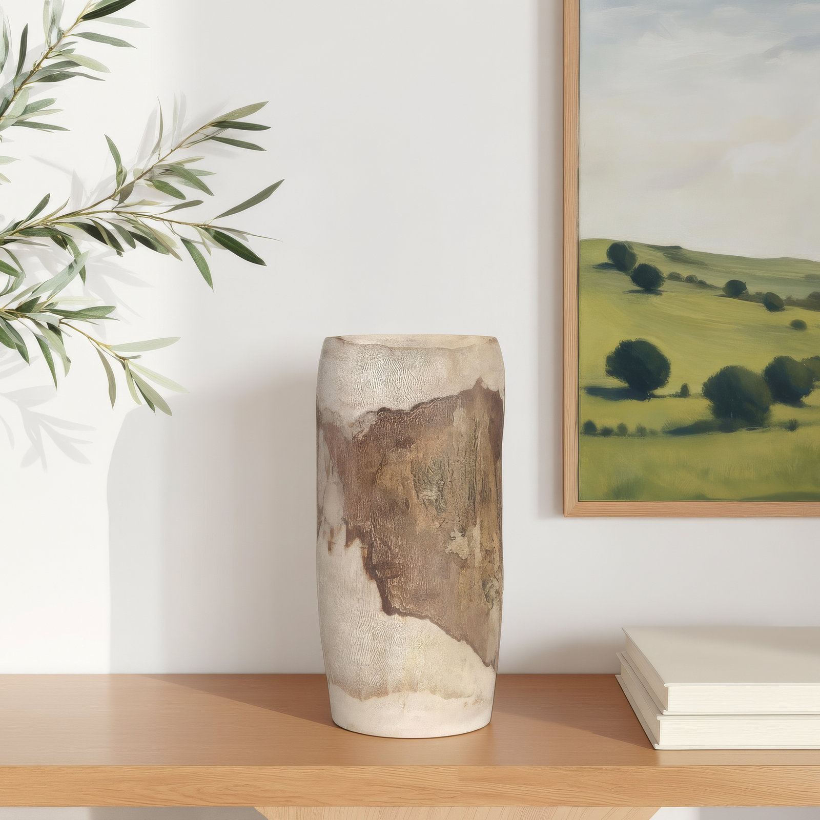 Brina 15.25'' Handmade Wood Table Vase