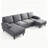 Trego 105'' Upholstered U-Shaped Symmetrical Sectional -128582914