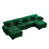 Velours vert est en rupture de stock