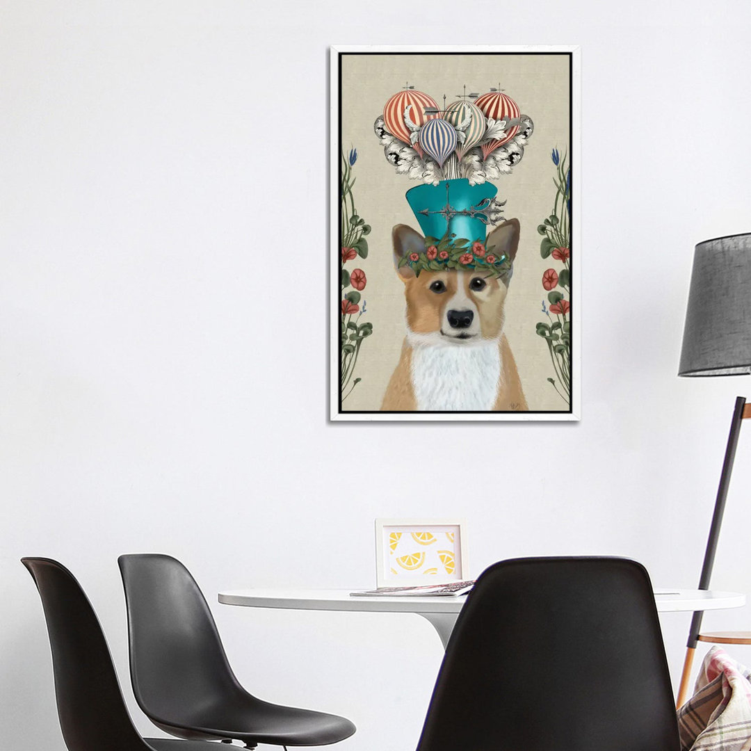 Corgi II von Fab Funky - Galerie-verpackte Leinwand Giclée auf Leinwand