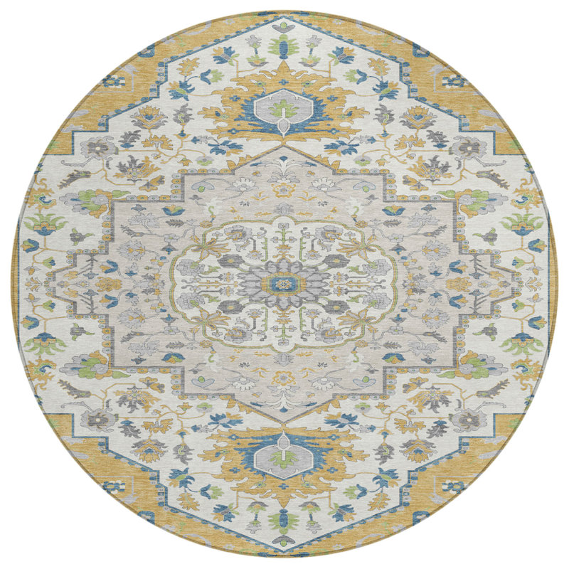 Tapis oriental rond 8 po