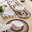 Chemin de table d'intérieur tressé en jute de qualité supérieure Kimmel, taille 11 po x 36 po-75845079-69335909-69335908