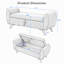 Banc rembourré en velours côtelé de 57 po de conception moderne avec banc de rangement en bois pour les chambres à coucher, couloir-27543445-27543449