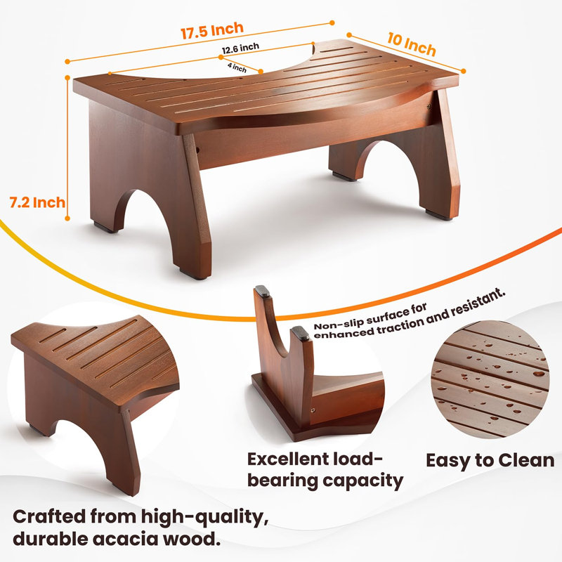 Tabouret 7 po Acacia, 7"