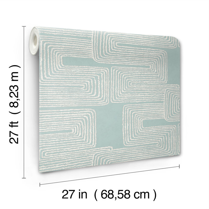 Papier peint Zulu, Bleu clair