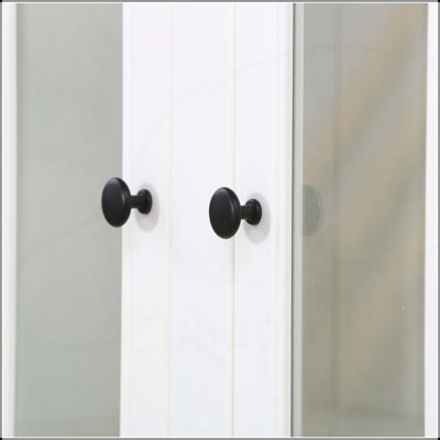 Retro-Modern Wall Suit with Glass Doors and Side Shelves, Perfect for Stylish Storage and Display in Any Room