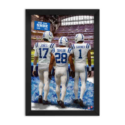 NFL INDIANAPOLIS COLTS 3 PLAYER 14"X20" FRAMED PRINT
