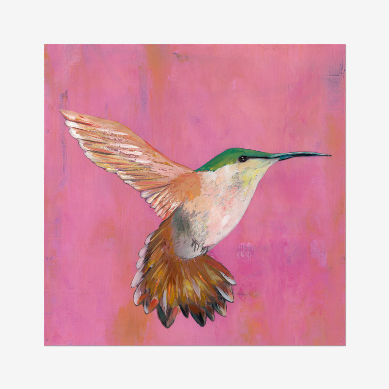 Sweet Hummingbird I by Mehmet Altug - Painting, 76cm H x 76cm W, Paper Print
