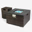 Couvercle de réservoir de propane 20Lbs - Brun foncé extérieur avec support en acier 16X16x22inch Cylindre de gaz de rangement 16x16x22in