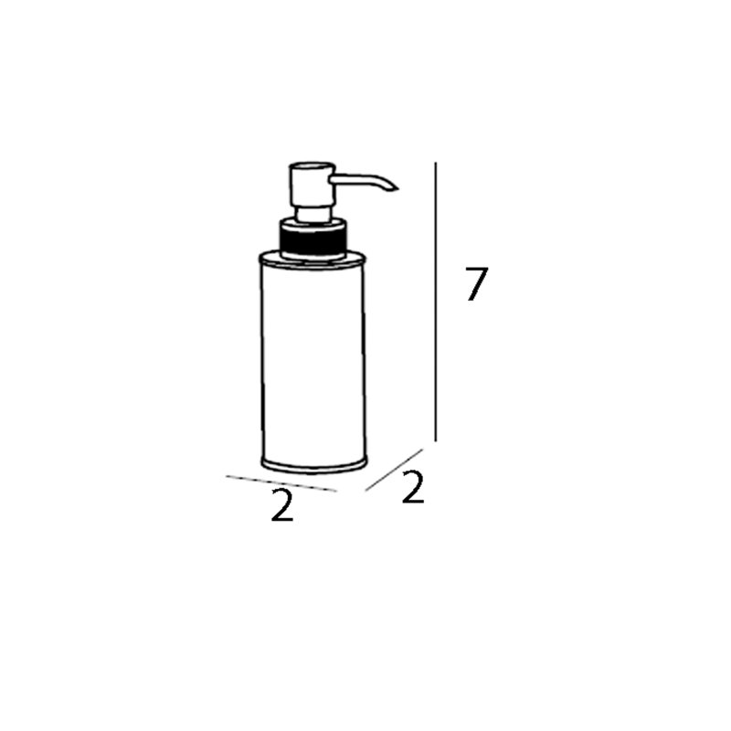 Distributeur de savon de table Zenor. Cristaux dorés polis, Doré