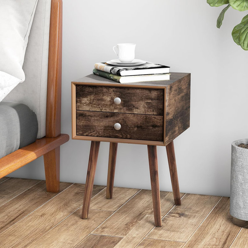 Preisser End Table, Natural brown