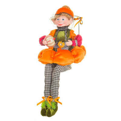Elfe de mer orange assis