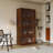 Bookcase Contemporary Closed Back Glass Doors Office Storage Cabinet Floor-To-Ceiling Low Cabinet Bookcase Against Wall Dustproof Bookshelf