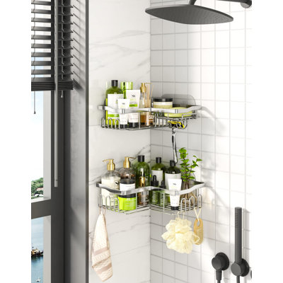 Newcastle Adhesive Stainless Steel Shower Shelf
