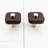 Modern Wood & Solid Brass Square Knob With Rounded Edges