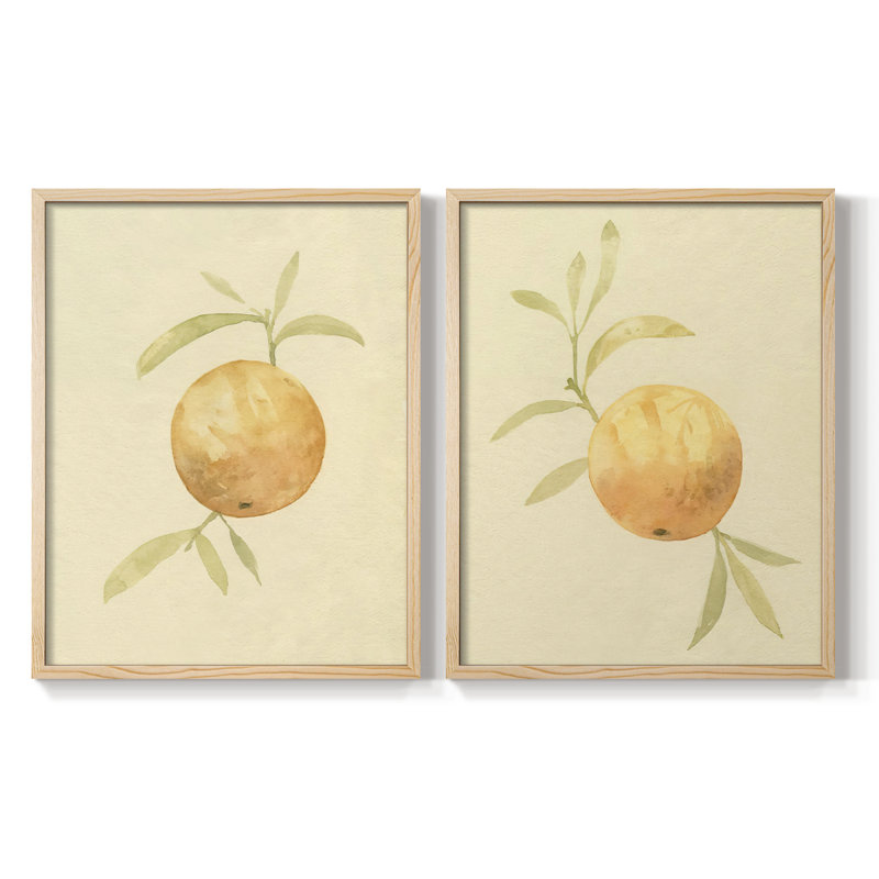«Dappled Oranges III», reproduction encadrée de qualité supérieure - prête à être accrochée - aucun clou requis - aucun clou requis