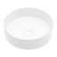 Lavabo vasque de salle de bain en céramique blanche, 15,73 po x 15,73 po, teinté, idéal pour les salles de bain classiques