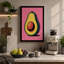 Avocado Heart Modern - Wrapped Canvas-2127925432-2127925435