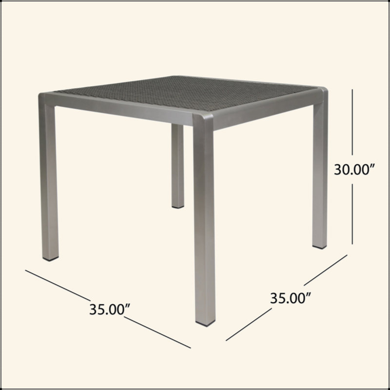 Table de salle à manger d'extérieur avec construction durable et conception polyvalente