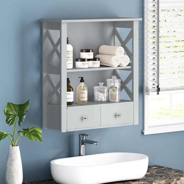 Cersei 19.5 W x 26 H x 8 D Wall Mounted Bathroom Shelves Latitude Run Finish: White