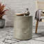 Table d'appoint 16 po avec poisson - mobilier gris sans assemblage, portable pour oxyde de magnésium, profondeur élégante et pratique