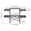 Rectangle Iron Outdoor Camping Table - 117 cm W 45 cm D-465904976-465904977