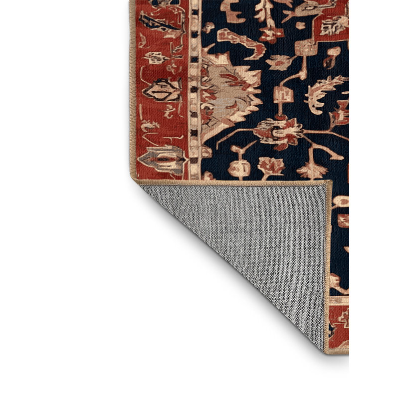 Tapis brun lavable à la machine, Rond 6 pi