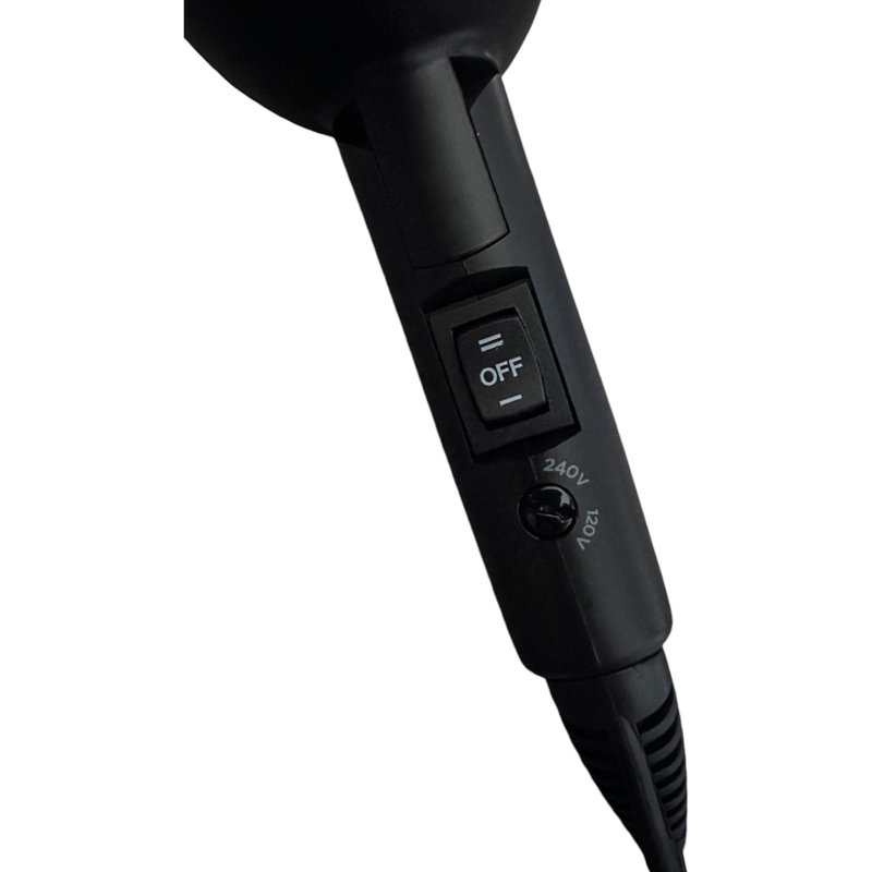 Jose Eber: mini-séchoir à cheveux noir 5,5 po x 5,9 po pliable pour le voyage, conception légère, buse de style, outil pour tous les types de cheveux, 1200 watts