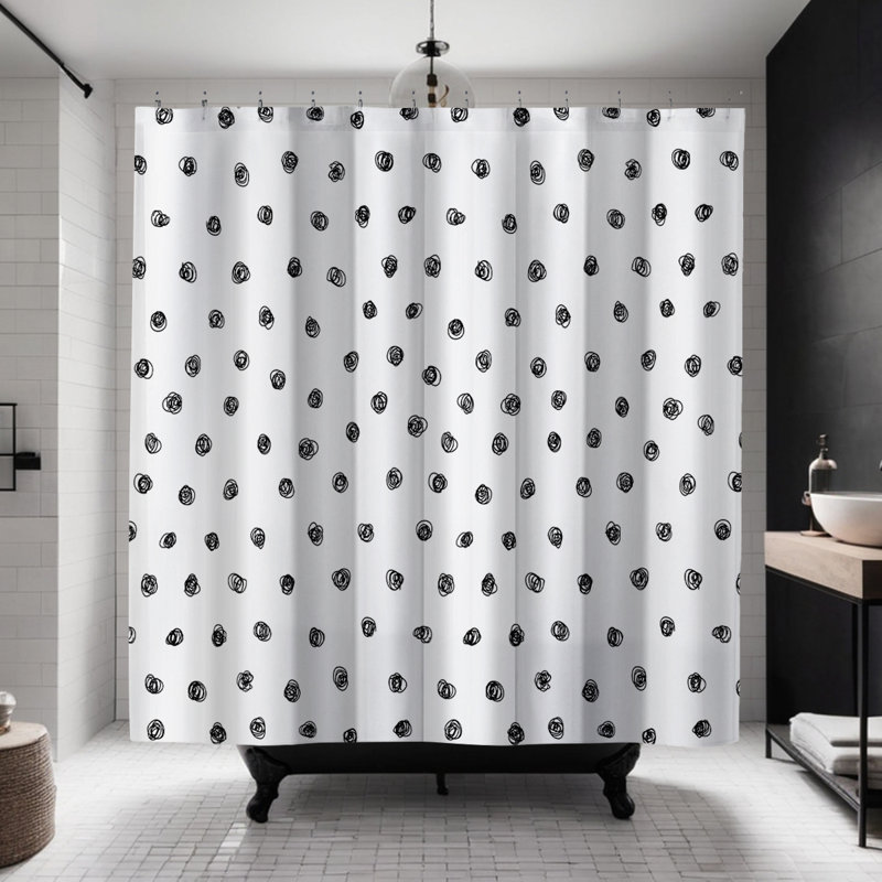Rideau de douche Coco, Noir