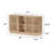 Contour 59" Curved Sideboard/TV Stand with Slat Doors and Open Shelf-1876500215