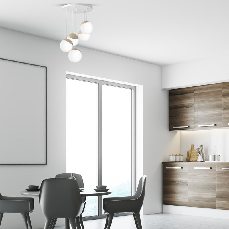 Chelbe 5 - Light Cluster Pendant, Wood