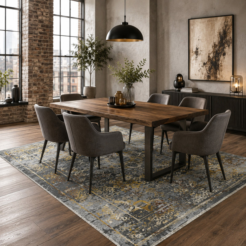 Vintage Look Cotton and Chenille Flatweave Area Rug, 200 x 300 cm