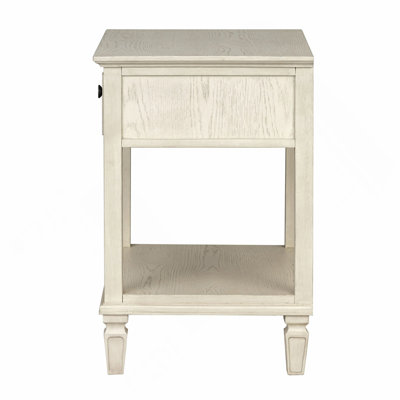 Bedside Table Antique Cream