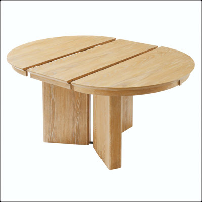 Table de salle à manger ovale extensible avec base à piédestal