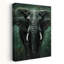 Green Jungle Elephant Abstract Contemporary Forest Landscape Wall Art Print 1 Piece Wrapped Canvas Wall Art-886945698