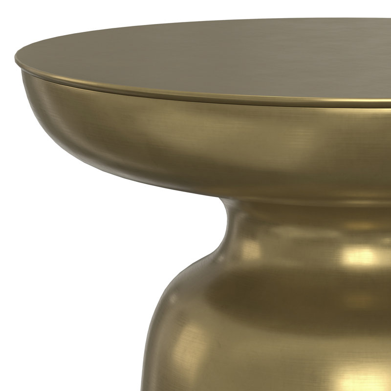 Table d'appoint 17 po, Or et ombre noire