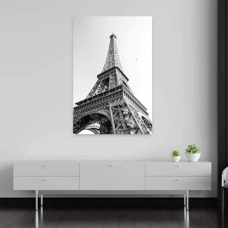 Iconic Paris Tour Dramatic Abstract Architecture City Art mural, 60" H x 40" W
