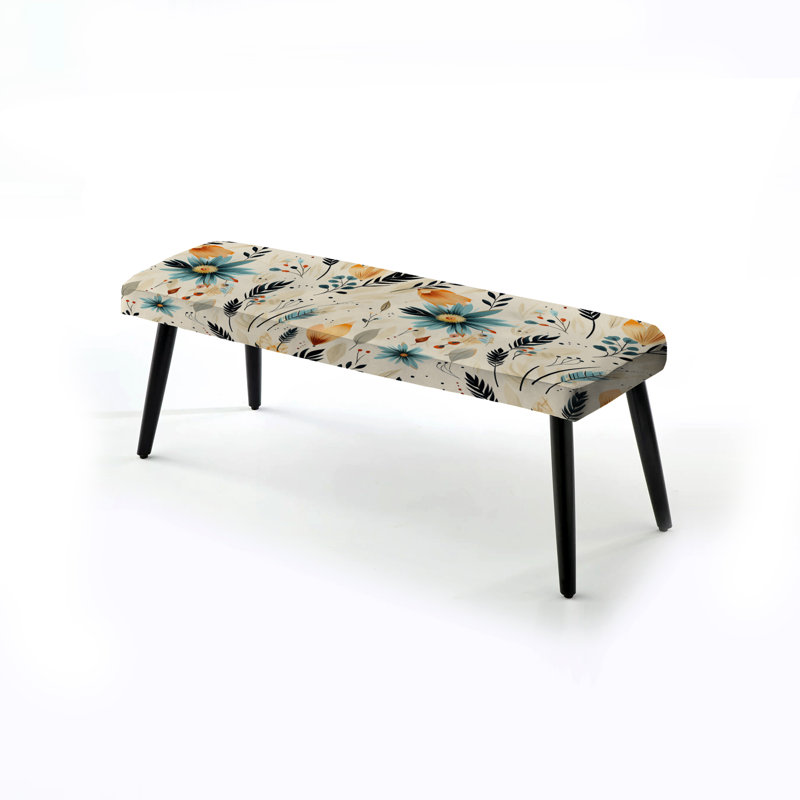 Tribal - motif bohème bohème - banc rembourré noir Boho