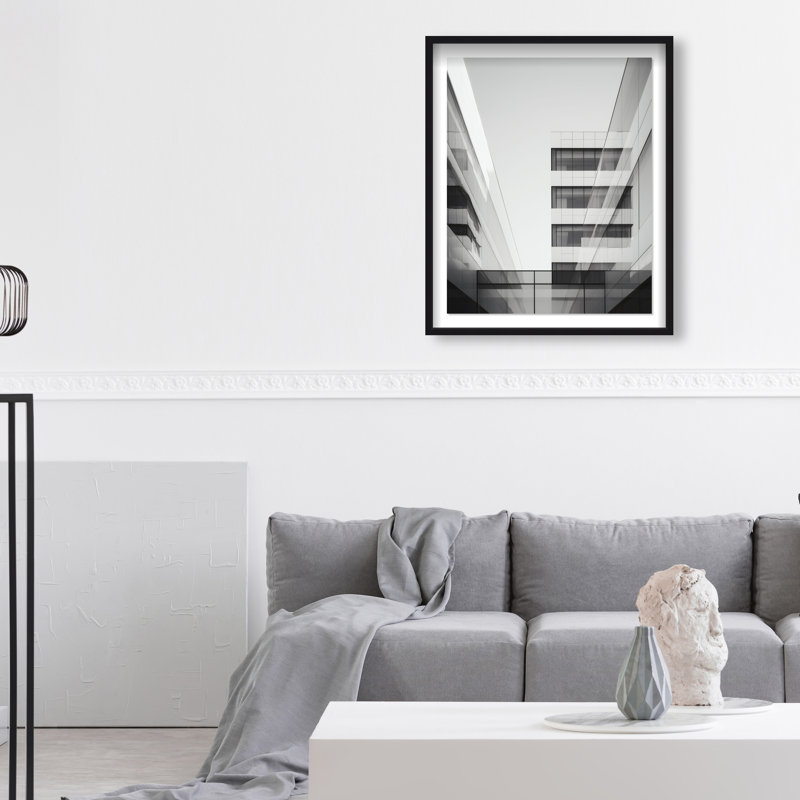Glass Labyrinth I Framed Graphic Art, 46.5"H x 37.5"W, Black Shadowbox