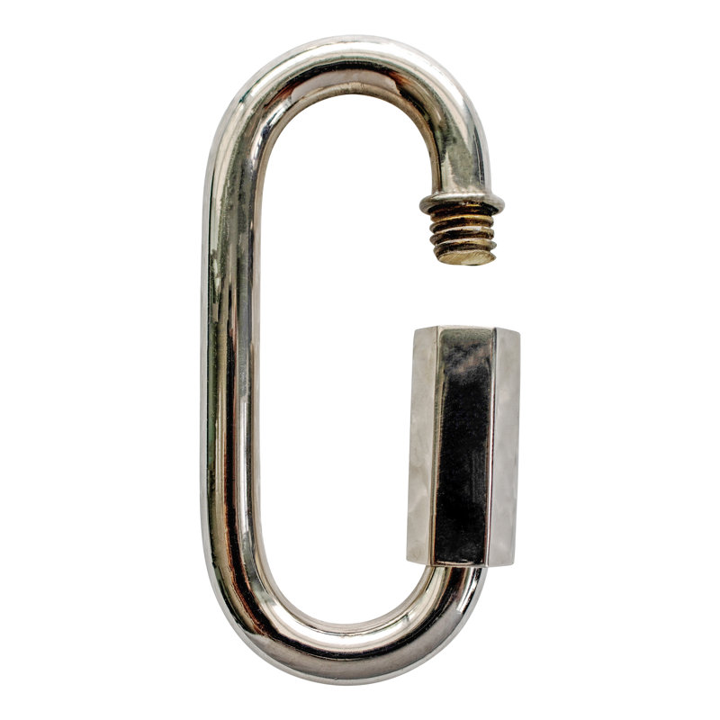 Chaîne à maillons rapides, Nickel poli, H 3,46 po x l 1,5 po x P 0,31 po