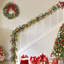 Couronne de Noël éclairée 24 pouces avec clochettes et nœuds, décorations de Noël extérieures 20 lumières DEL avec 8 modes
