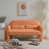 Tissu orange en laine d'agneau