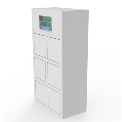 FixtureDisplays® 6 Slot Key Metal Locker Digital Touchscreen Easy Wallmount, 7.4" x 13.8" x 4" Overall Size, Computer Control Smart Access Public Locker Private Locker Great for Car Rental AirBNB Motels 10220