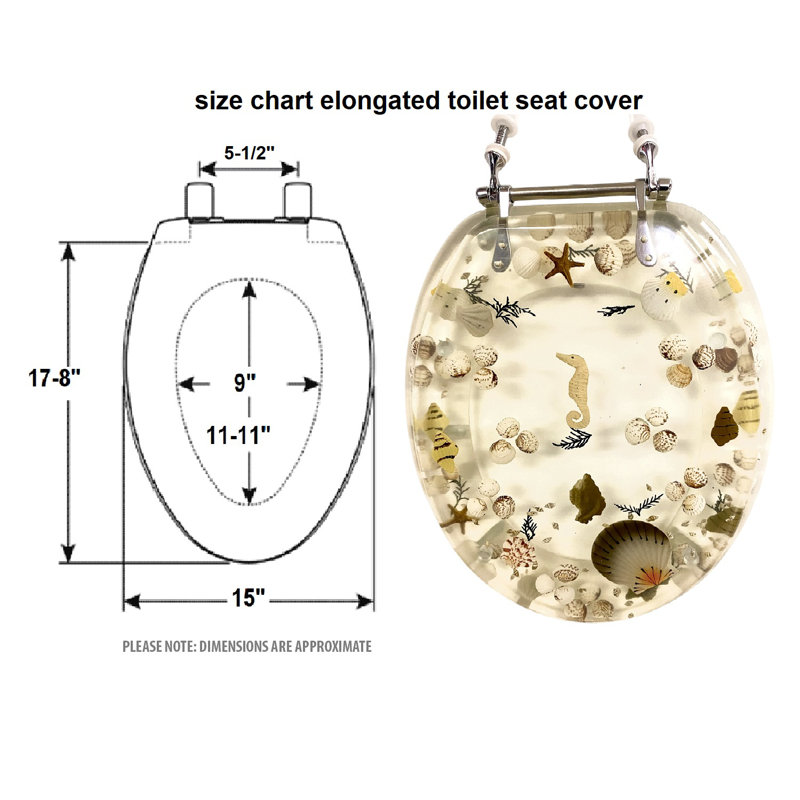 19'' Toilet Seat Sea Treasure , Blue