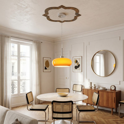 Orange Single-Head Glass Pendant (Included Bulb)